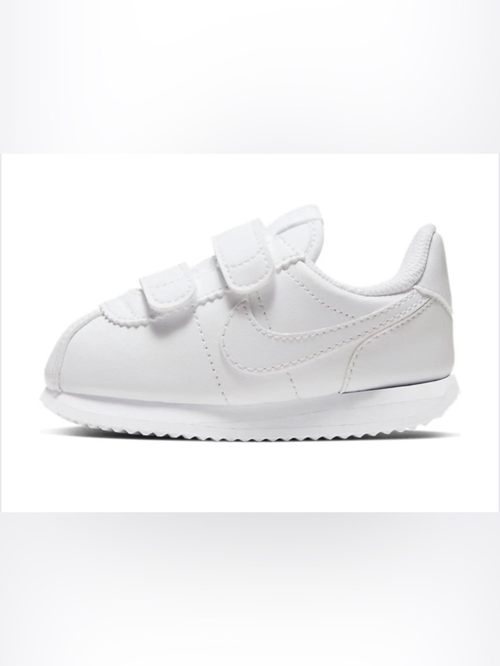 Nike Cortez Basic SL TD 'Triple White' Size 5C - Picture 1 of 7